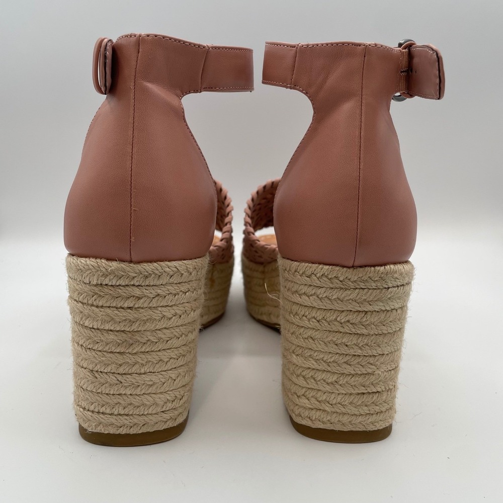 Indigo Rd Jordie Wedge Sandals Pink Laser Cut Espadrille Womens 9 Boho Platform - Picture 2 of 8